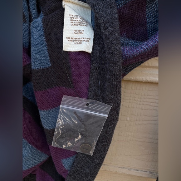 New- Free People Chevron Sweater button down long sleeve - Picture 8 of 10